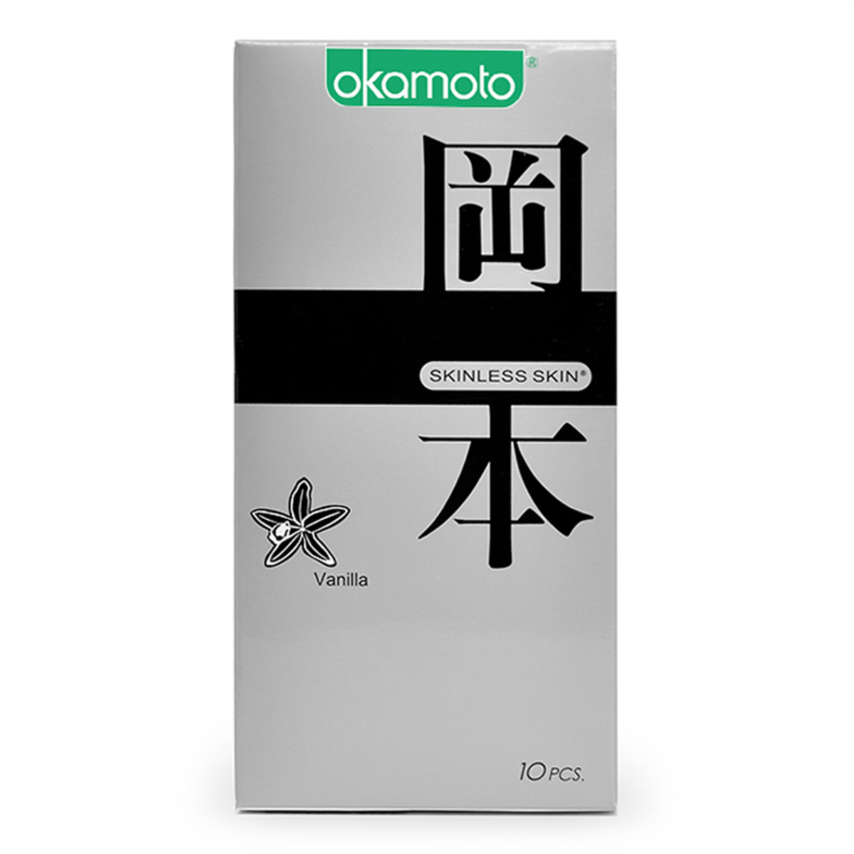 Bao cao su hương Vanilla, Sáng bóng mềm mại Okamoto Skinless Skin Vanilla-10's với thiết kế mỏng mới lạ, ấn tượng, dẻo dai, mang đến cảm giác chân thật cùng hương Vanilla quyến rũ. Đặc biệt, sản phẩm được sản xuất hoàn toàn bằng cao su thiên nhiên cao cấp cũng như đáp ứng các yêu cầu và điều kiện sản xuất nghiêm ngặt, đảm bảo an toàn tối đa cho người sử dụng.