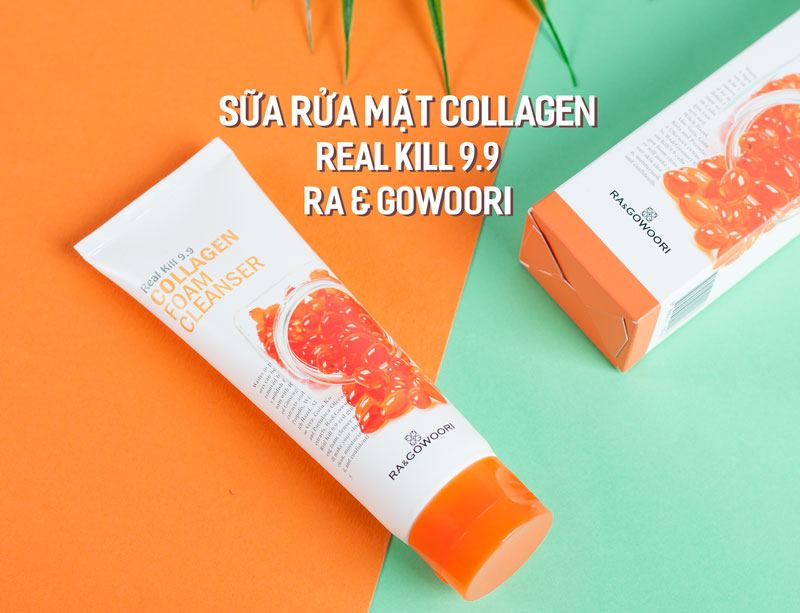 Sữa Rửa Mặt Collagen Real Kill 9.9 Ra&Gowoori cung cấp collagen cho da trẻ hóa và xóa mờ các dấu hiệu lão hóa, mang lại cho bạn làn da đầy sức sống.